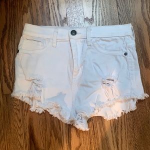 White Jean Shorts
